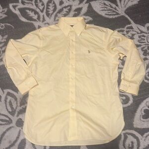 Ralph lauren button front long sleeve dress shirt. Like new.Worn one time.